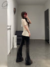 BASERANGE ruffled ribbed cotton T-shirt BAS-TTO3-RB-SU24-KANO PINK TTO3-RB-000